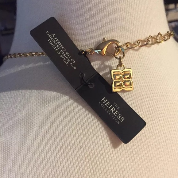 NEW! BCBG Maxazria Draped Fringe Gold Necklace - Picture 7 of 8